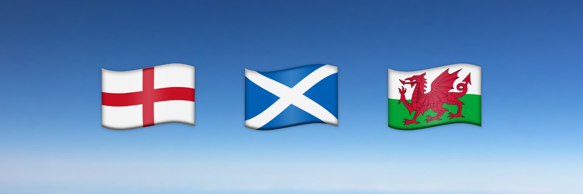 Emoji Flags for England, Scotland and Wales