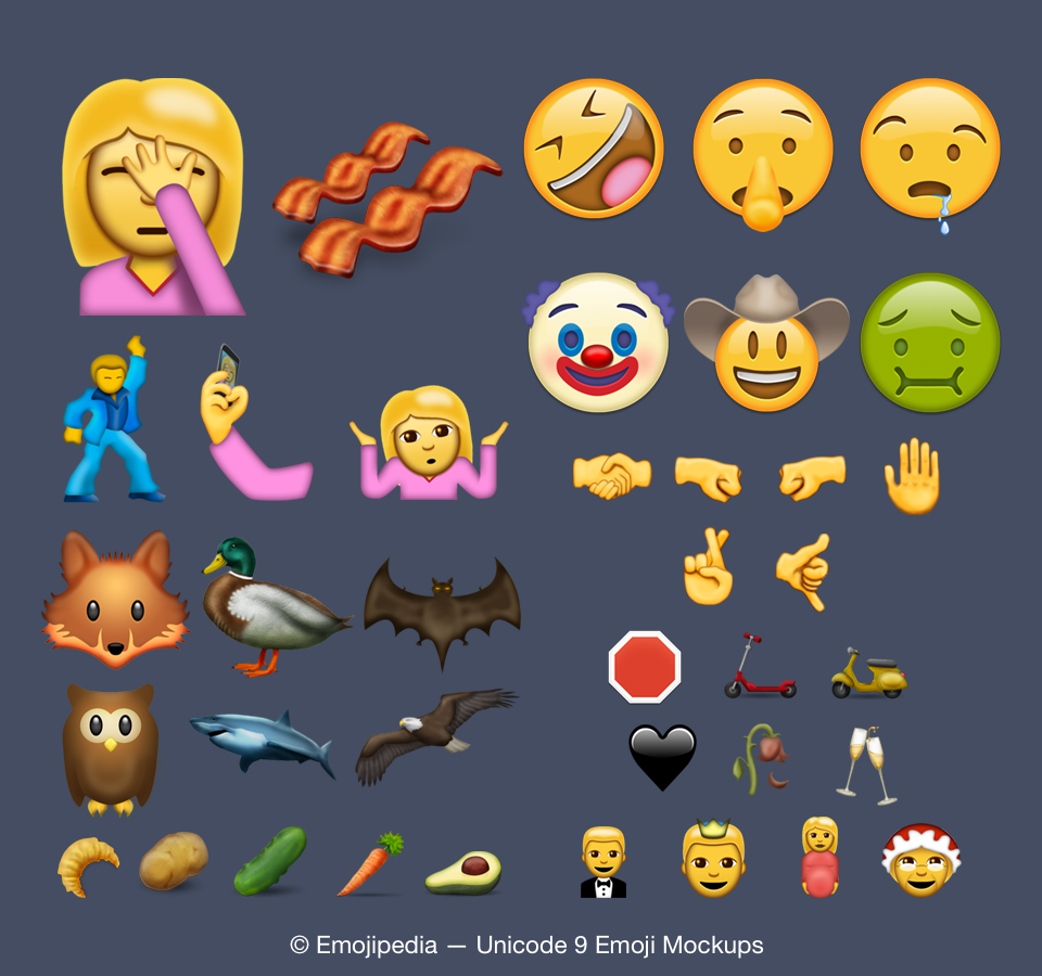 Unicode 9 Emoji Updates