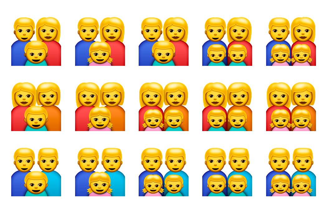 RÃ©sultats de recherche d'images pour Â«Â family inclusive emojiÂ Â»