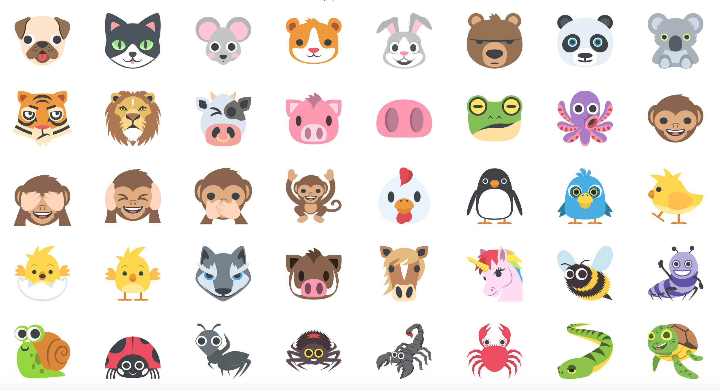 Single Animal Emojis