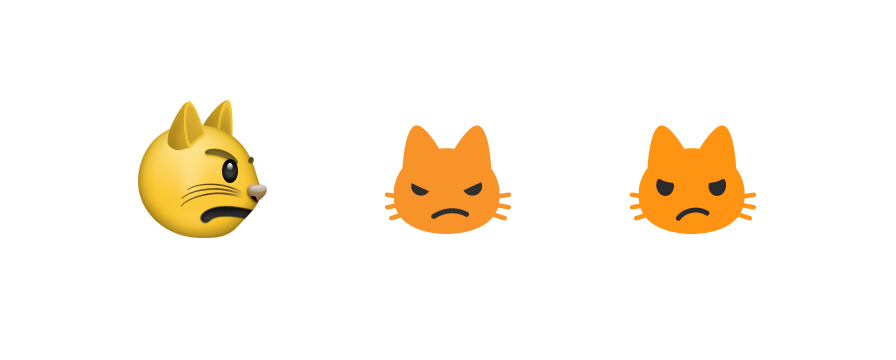 Emojipedia on X: Old grumpy cat is upset at new grumpy cat 😾   / X