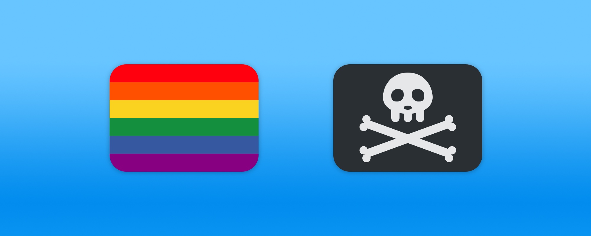 pirate rainbow flag