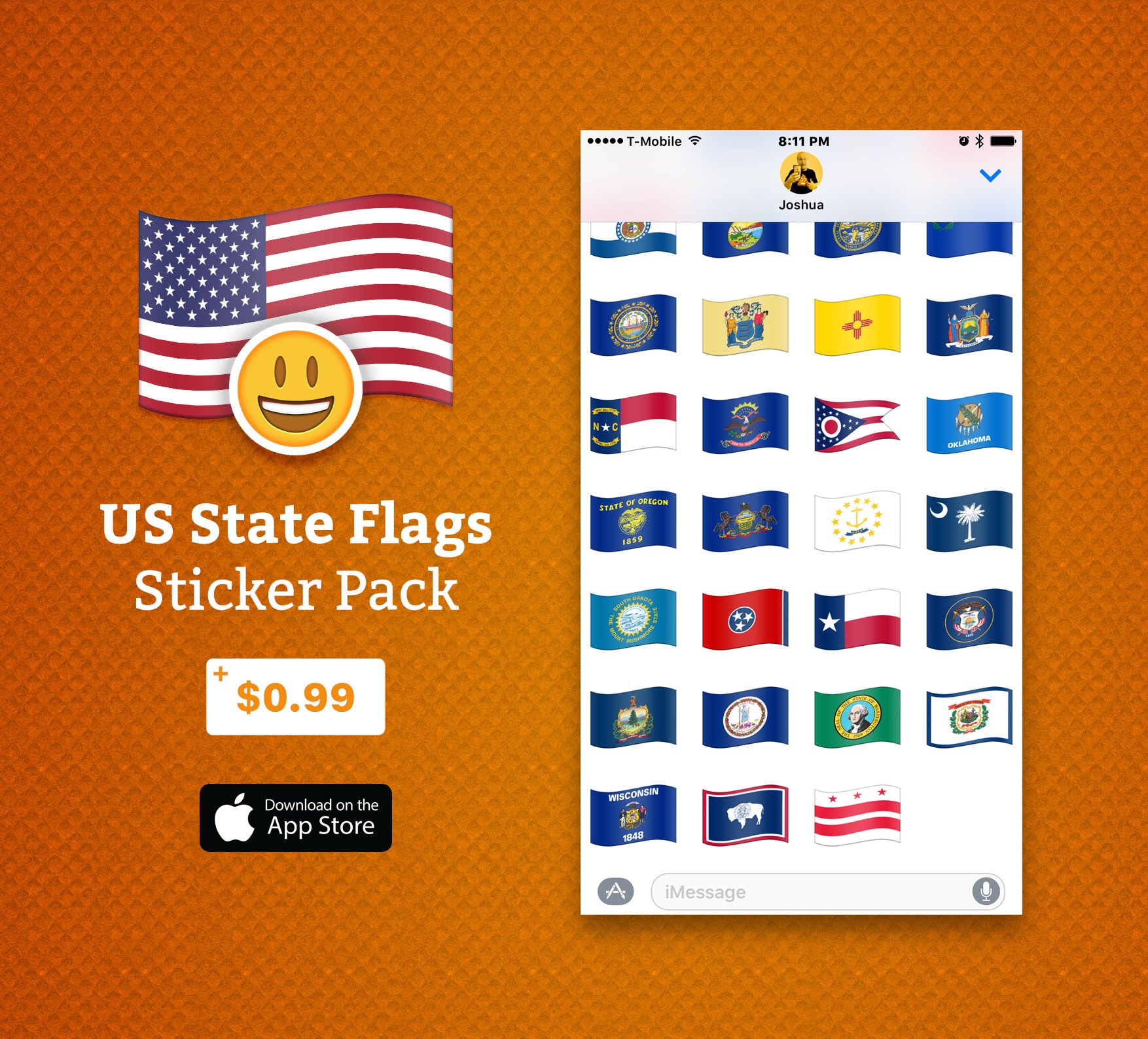Emojipedia Stickers For U S State Flags