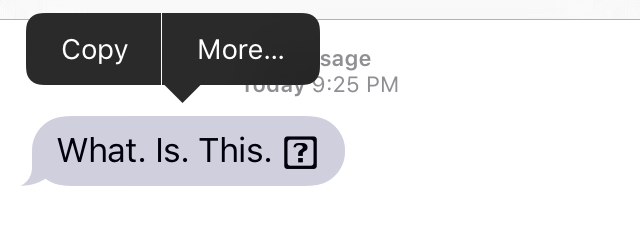 question mark emoji iphone