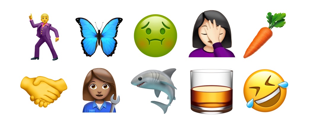 ios 10.2 emojis transparent