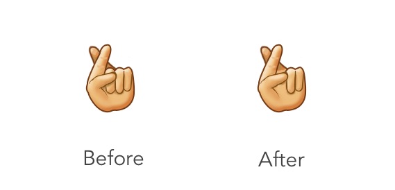 Samsung Fixes Fingers Crossed Emoji