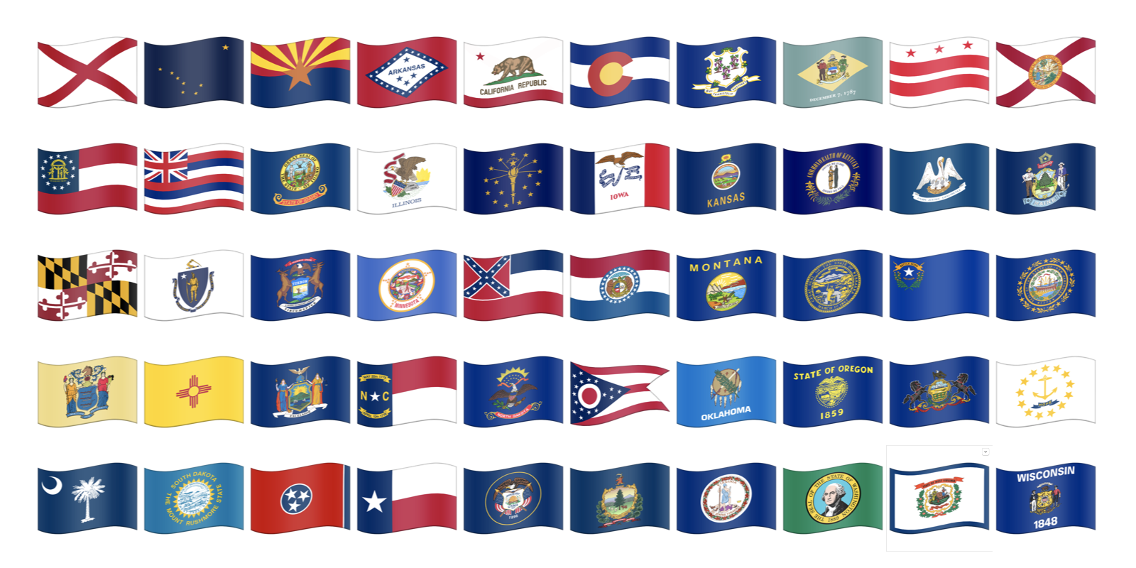 Us State Flag Emojis Now Possible