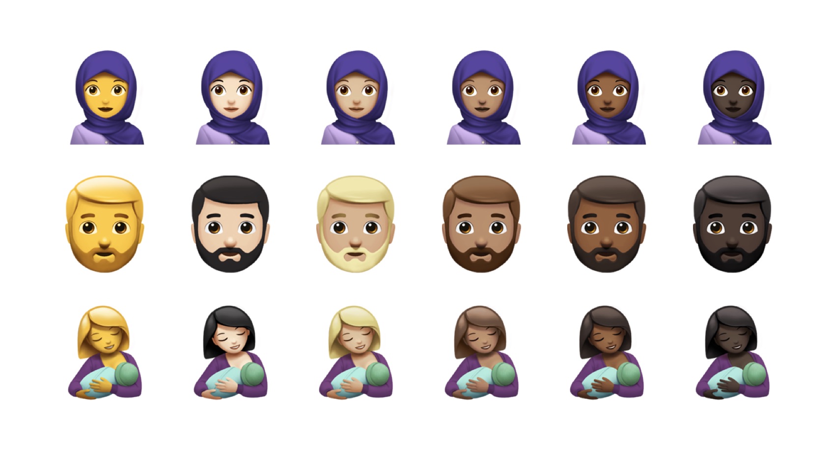 headscarf-beard-breastfeeding-emojis-ios-11-1-emojipedia