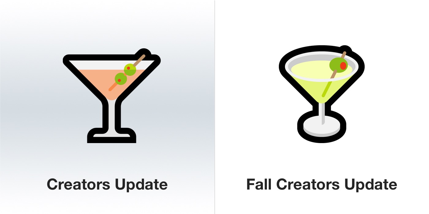 windows-10-fall-creators-update-martini-emoji-emojipedia