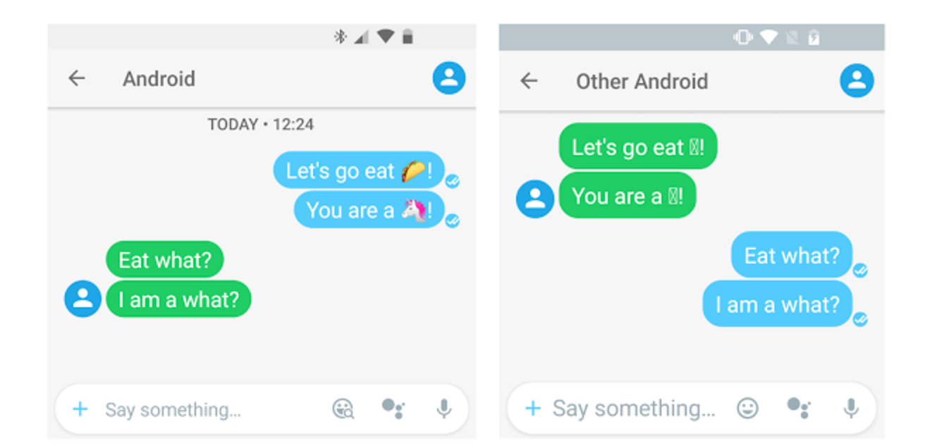 Emoji java Android. Talking Android.