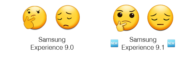 Samsung Experience 9.1 Emoji Changelog