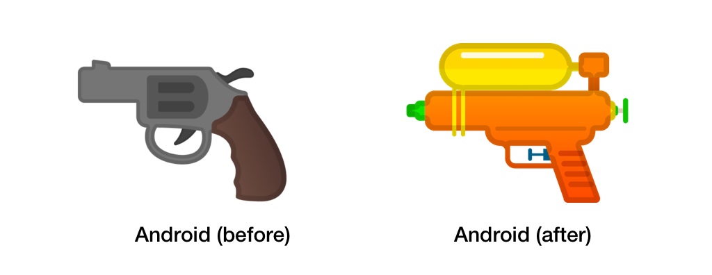 Google Updates Gun Emoji