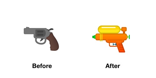 pistol-emoji-android-p-before-after
