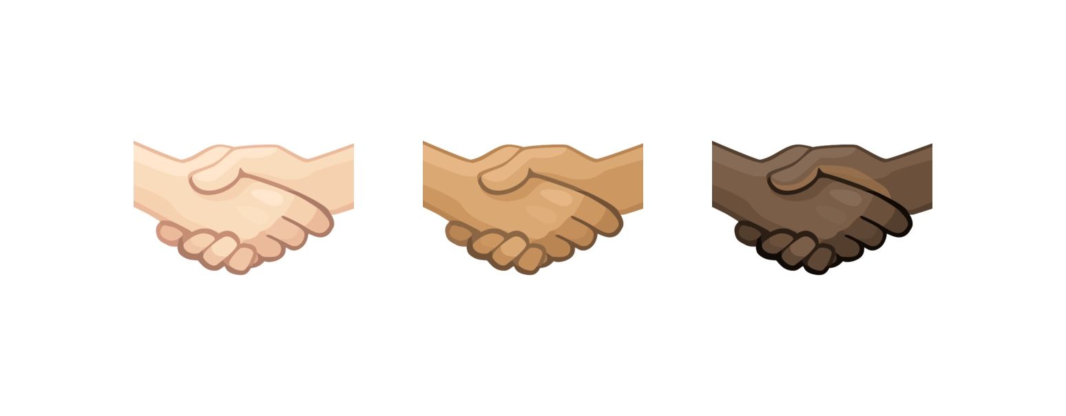 Emojipedia on X: @MUYiskoko Yes, you can! Different skin tone options for  the 🤝 Handshake emoji were included in the most recent set of emoji  recommendations, and are available now on updated