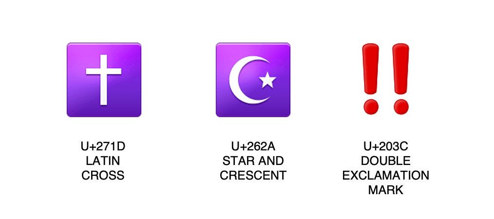 Emojipedia-Samsung-One-UI-Emoji-Changelog-Latin-Cross-Star-and-Crescent-Double-Exclamation-Mark