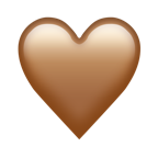 brown heart emojipedia