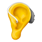 ear with hearing aid emojipedia
