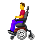 man in motorized wheelchair emojipedia 1