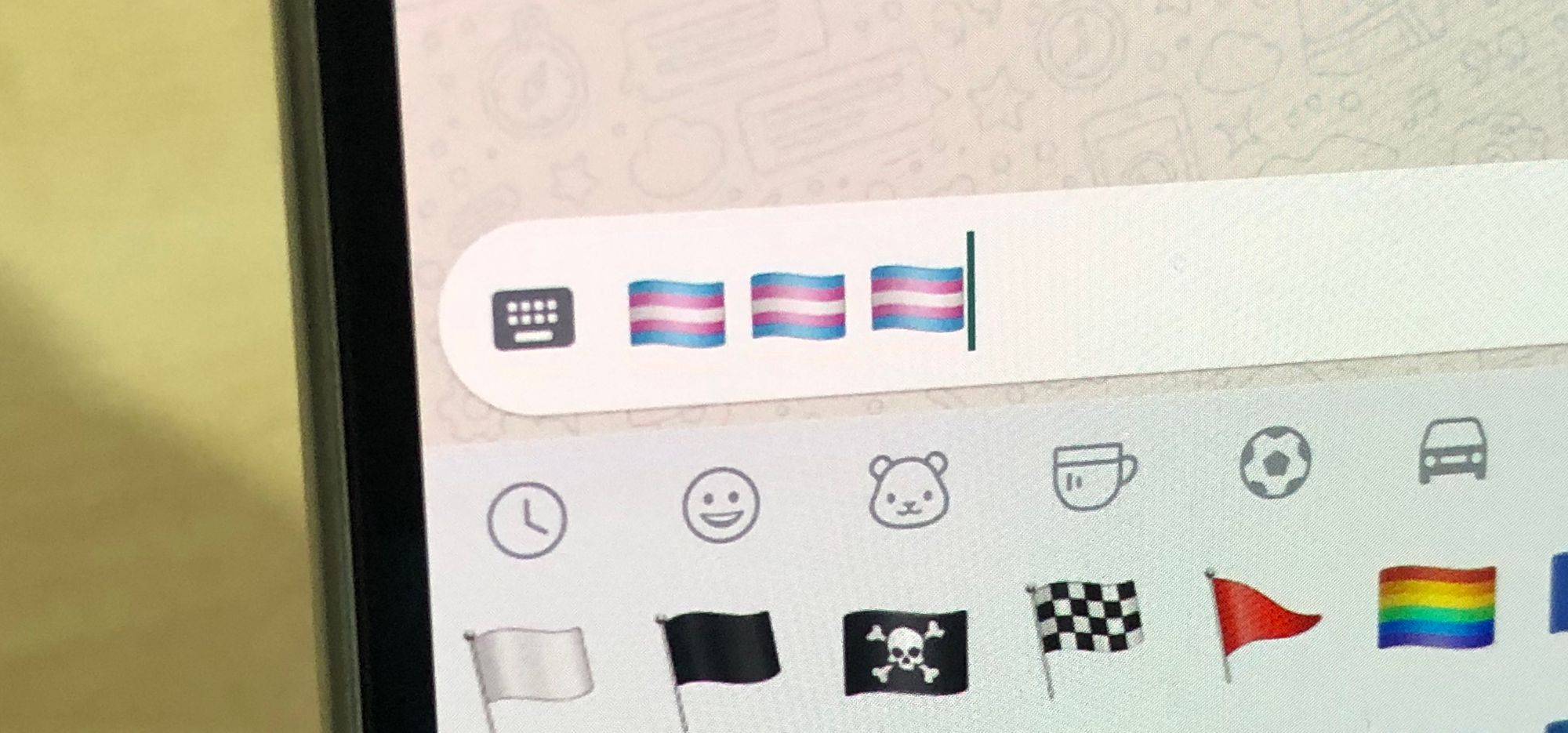 Transgender Pride Flag Emoji Hidden in Latest WhatsApp