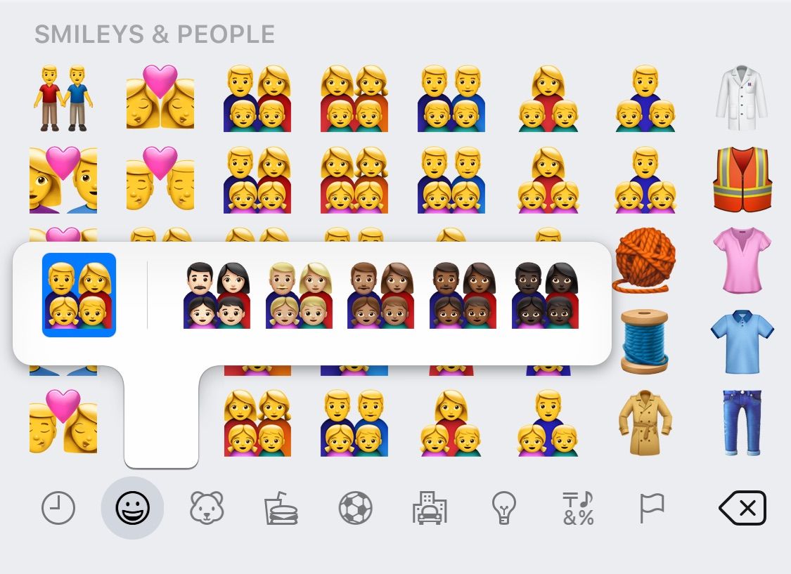 New Emoji For Different Skin Tones in Couples and Families