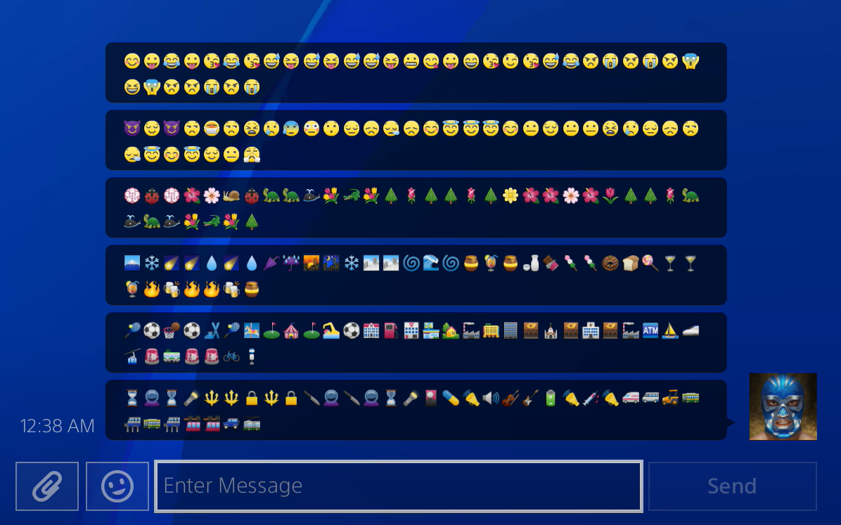 How emojis work on Sony PS5