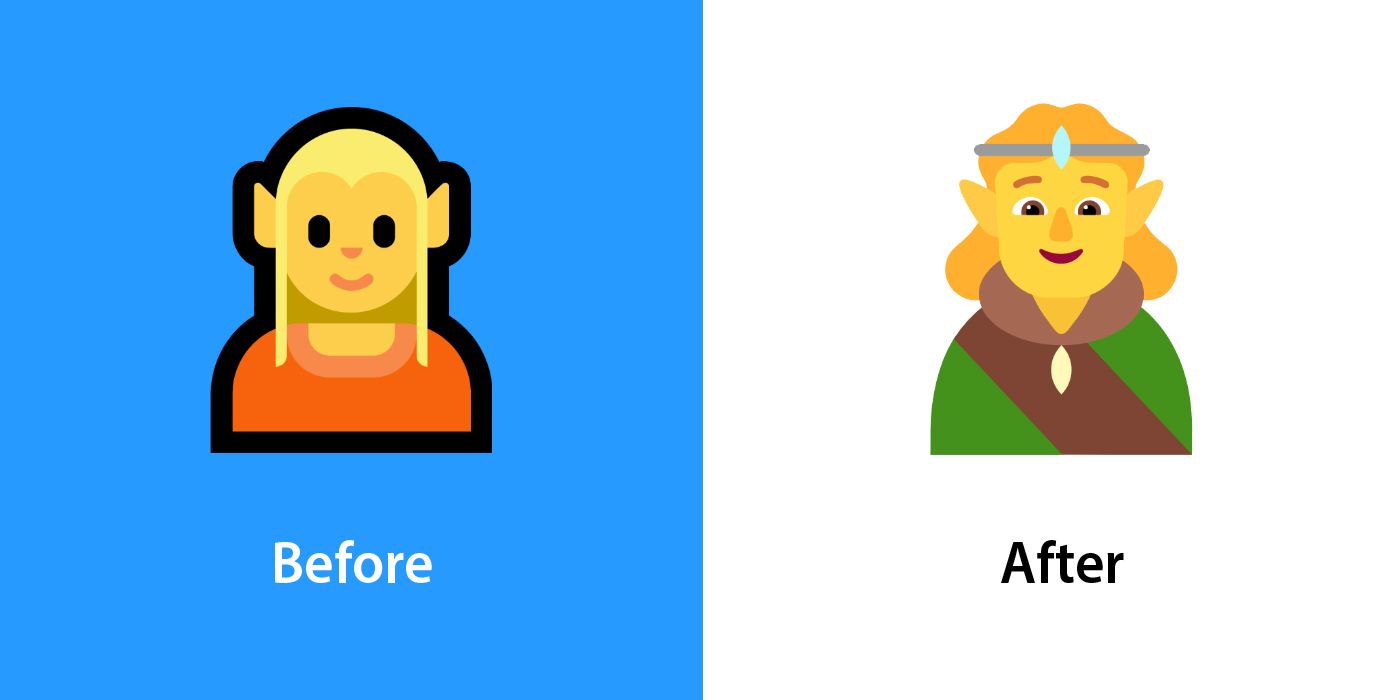 Emojipedia-Windows-11-Fluent-Changelog-Comparison-Elf