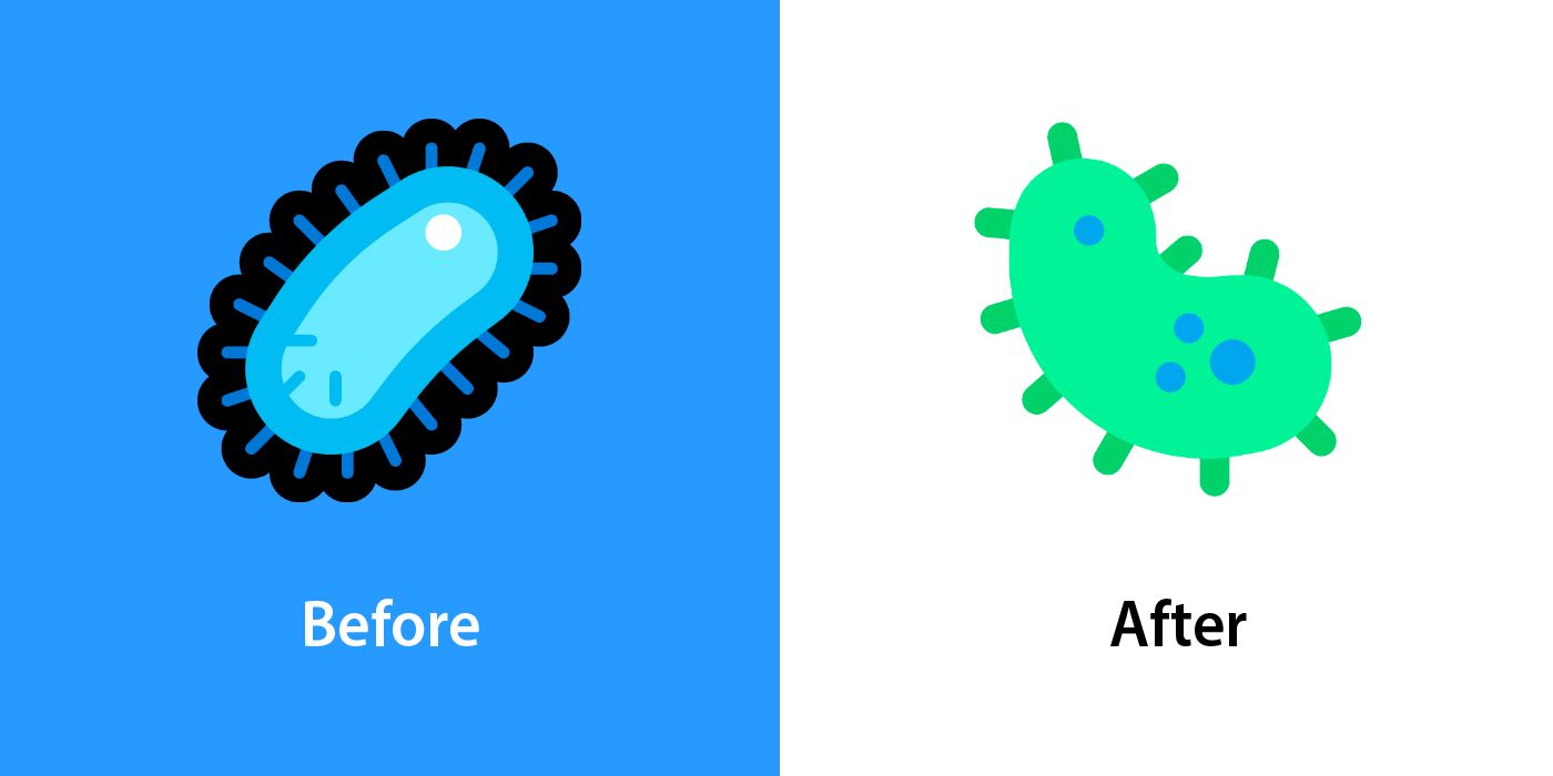 Emojipedia-Windows-11-Fluent-Changelog-Comparison-Microbe