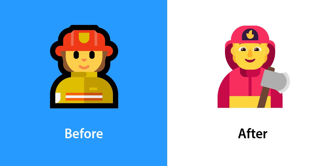 Emojipedia-Windows-11-Fluent-Changelog-Comparison-Firefighter