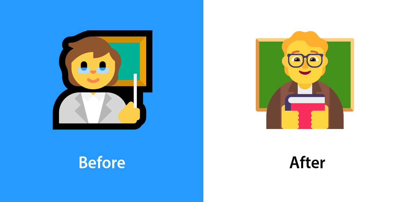 Emojipedia-Windows-11-Fluent-Changelog-Comparison-Teacher
