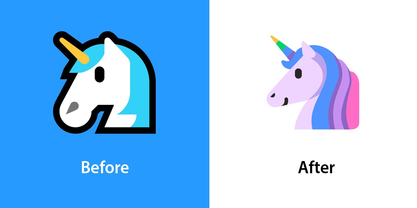 Emojipedia-Windows-11-Fluent-Changelog-Comparison-Unicorn