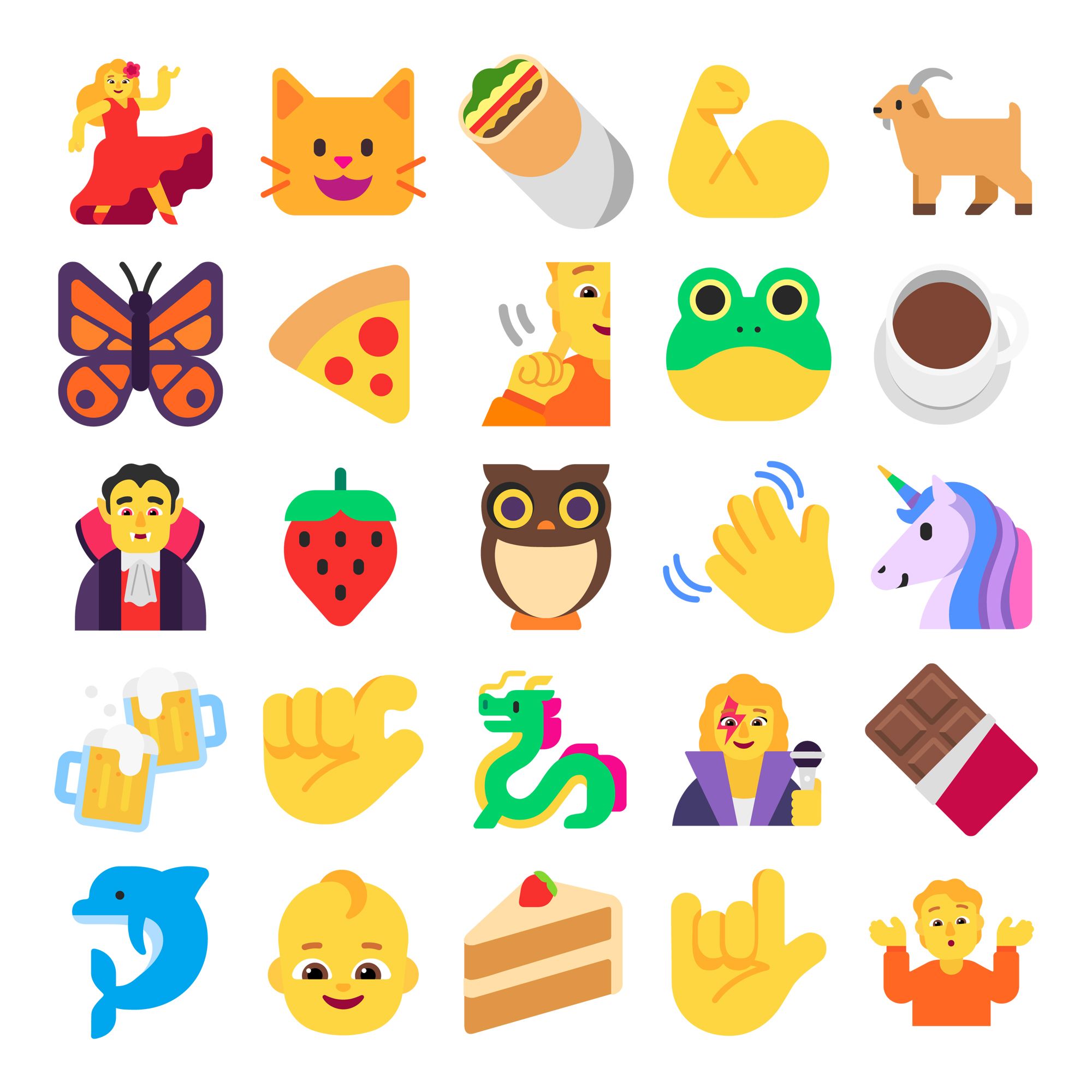 Emojipedia-Windows-11-Fluent-Changelog-People-Gestures-Animals-Food