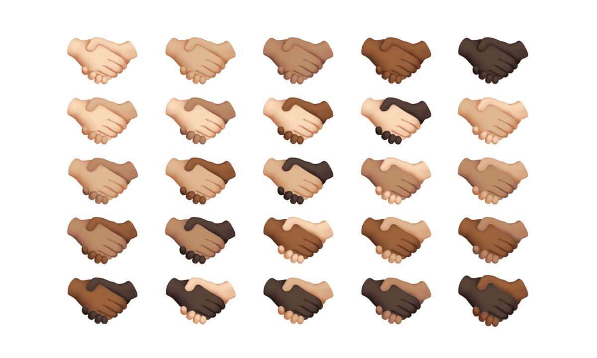 A multi-skin toned handshake emoji is coming in 2022