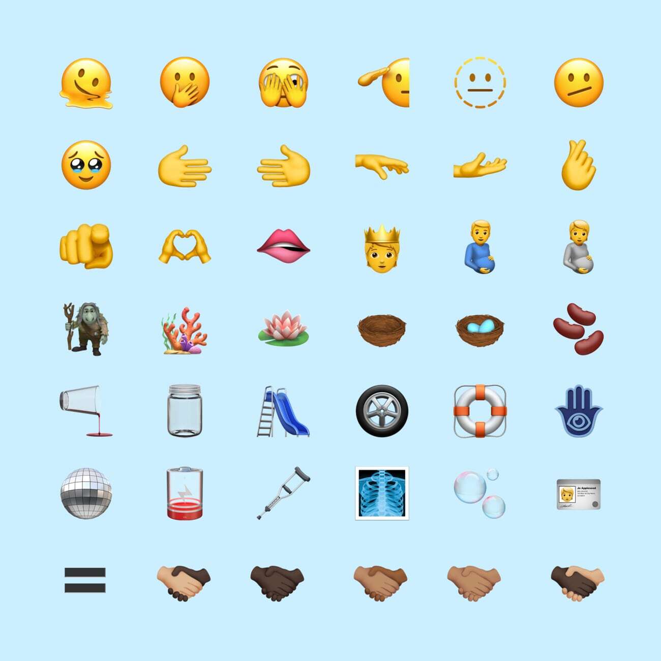 What new emojis are available on Apple's iOS 15.4?