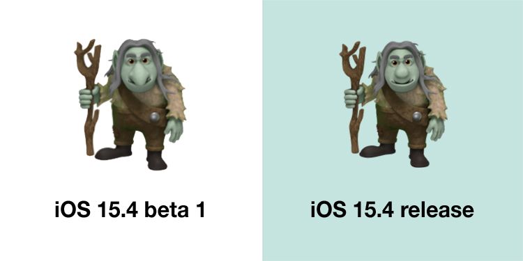 iOS 15.4 Emoji Changelog