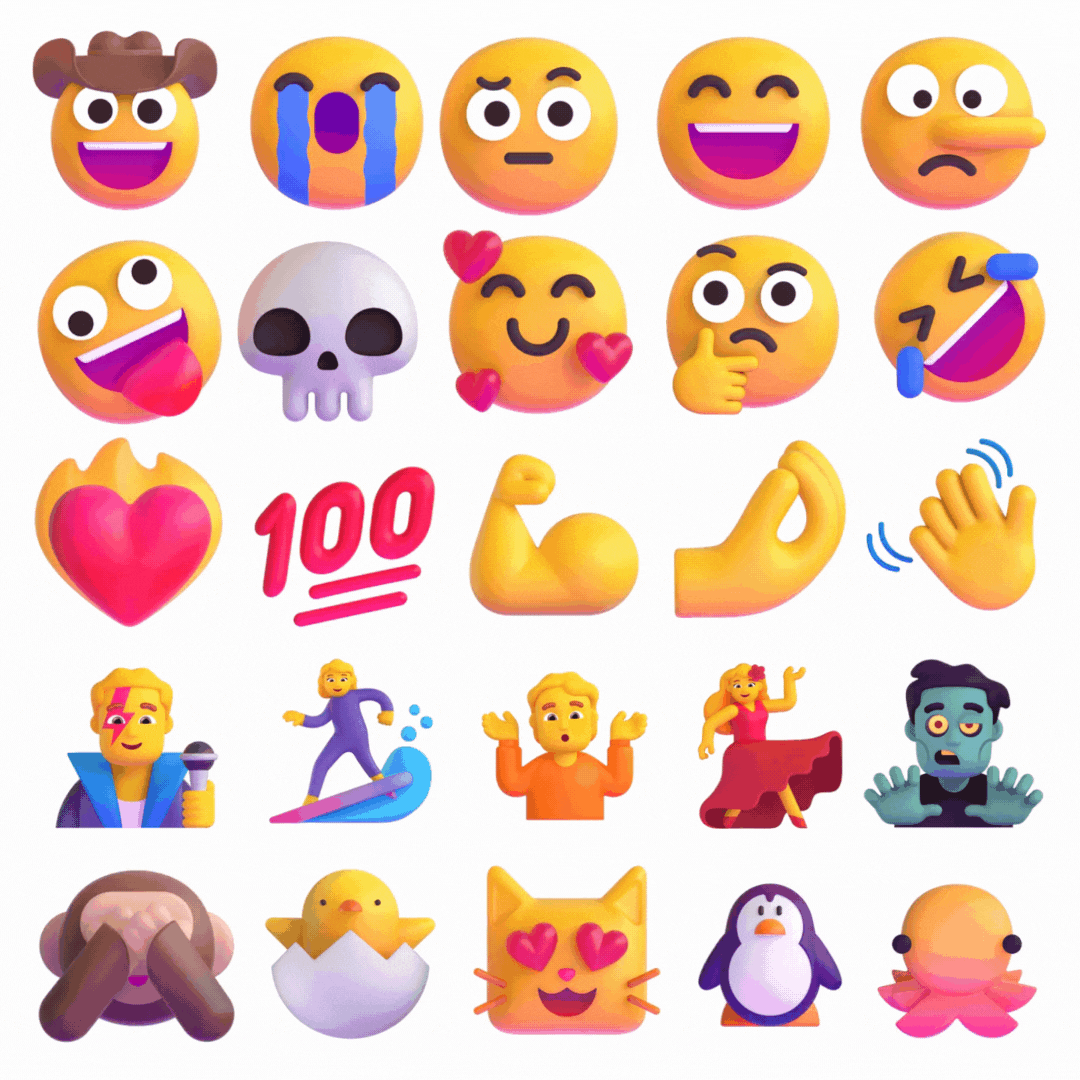 Microsoft Teams' 3D Fluent Emojis