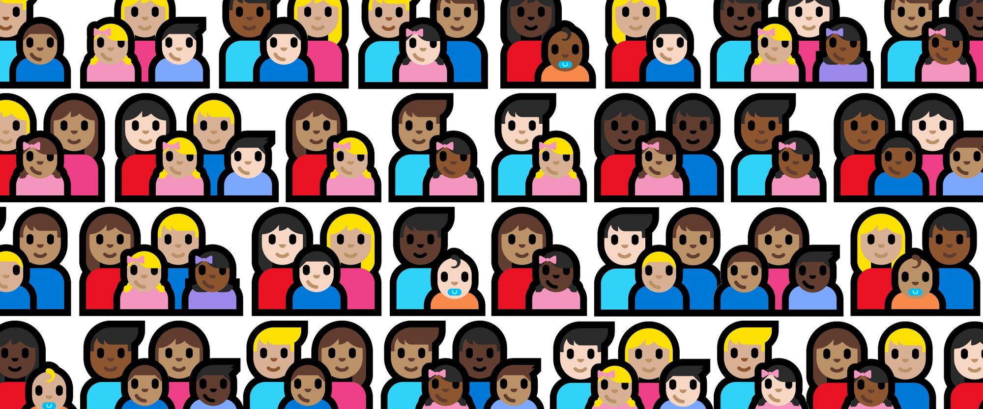 New Emoji For Different Skin Tones in Couples and Families