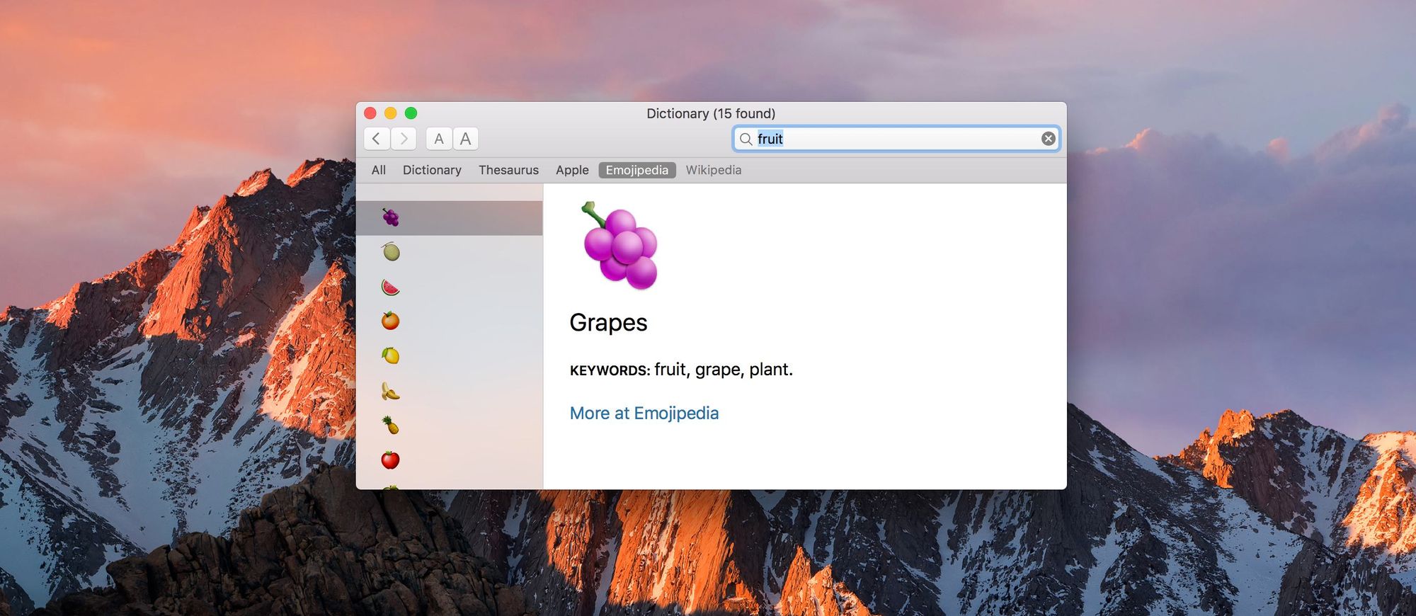 Emojipedia for Mac