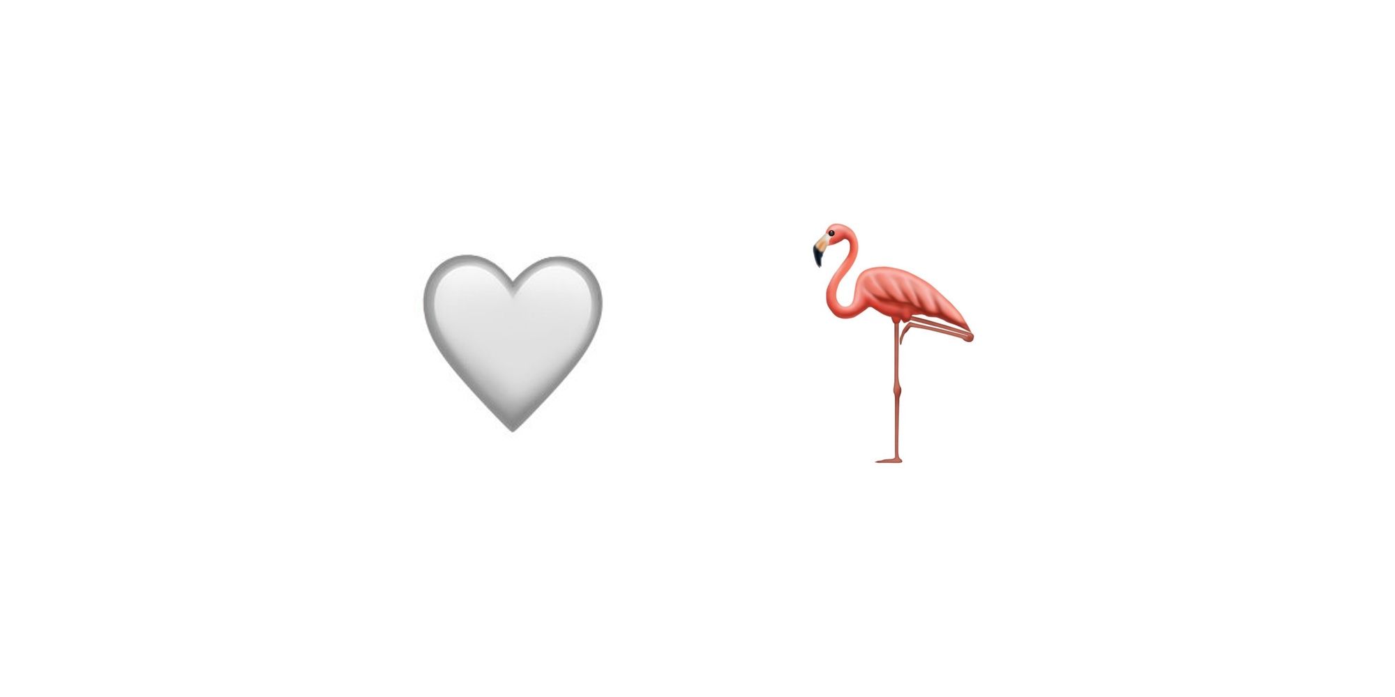 White Heart Flamingo Added As Emoji Candidates