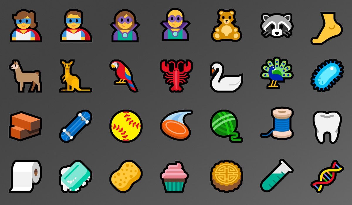 Windows 10 Previews Emoji 11.0 Support